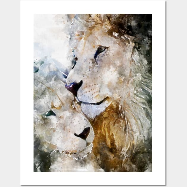 Lion Love Art Wall Art by Baron